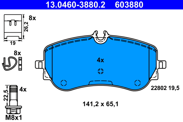 Brake Pad Set, disc brake (Rear axle)  Art. 13046038802