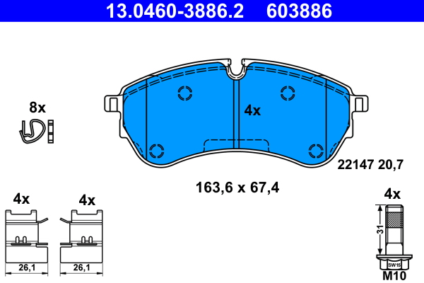 Brake Pad Set, disc brake (Front axle)  Art. 13046038862