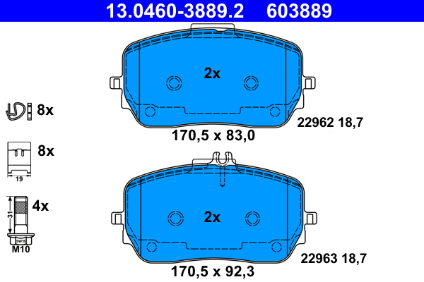 Brake Pad Set, disc brake  Art. 13046038892