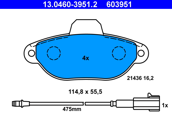 Brake Pad Set, disc brake (Front axle)  Art. 13046039512