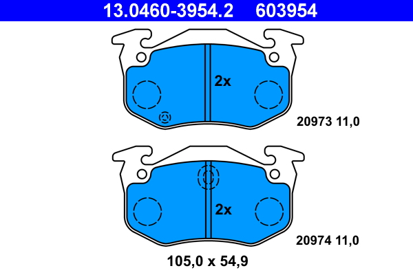 Brake Pad Set, disc brake (Rear axle)  Art. 13046039542