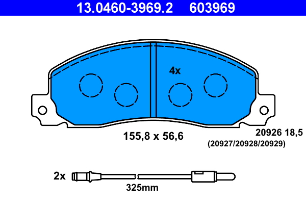 Brake Pad Set, disc brake (Front axle)  Art. 13046039692