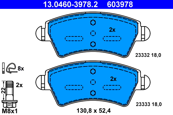 Brake Pad Set, disc brake (Front axle)  Art. 13046039782