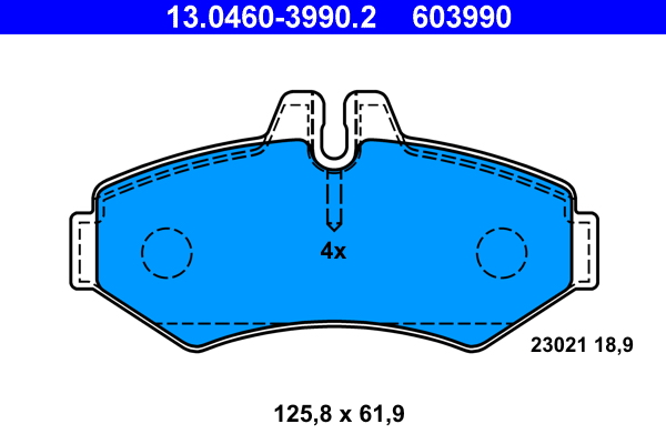 Brake Pad Set, disc brake (Rear axle)  Art. 13046039902