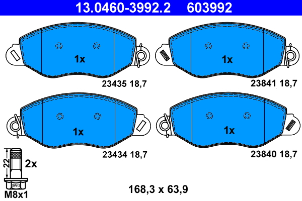 Brake Pad Set, disc brake (Front axle)  Art. 13046039922