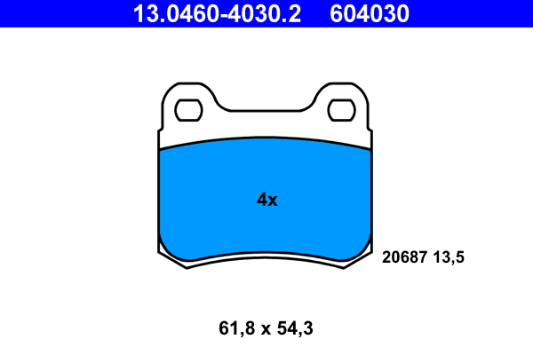 Brake Pad Set, disc brake (Rear axle)  Art. 13046040302