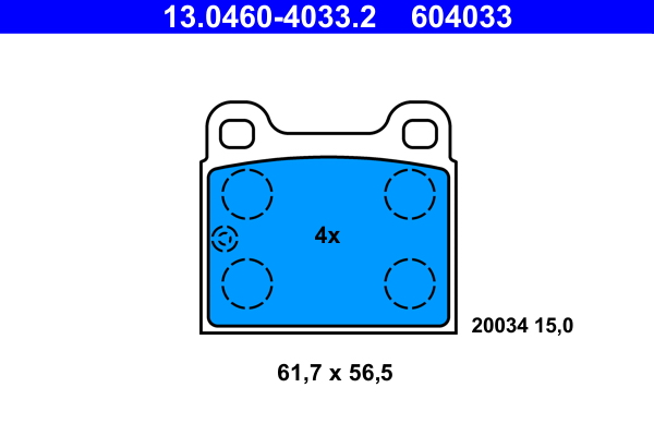 Brake Pad Set, disc brake (Front axle)  Art. 13046040332