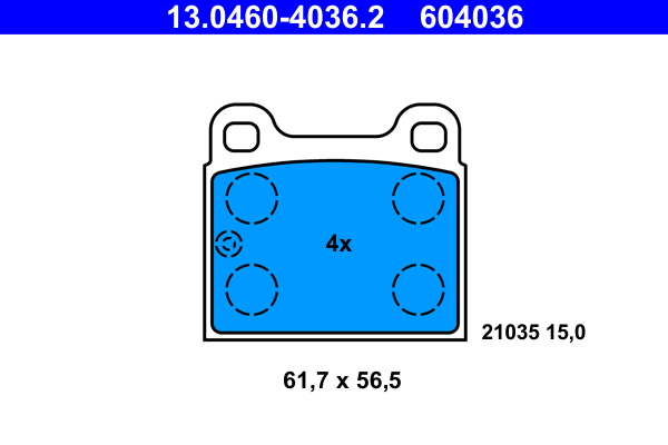 Brake Pad Set, disc brake (Rear axle)  Art. 13046040362