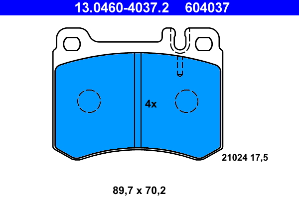 Brake Pad Set, disc brake (Front axle)  Art. 13046040372