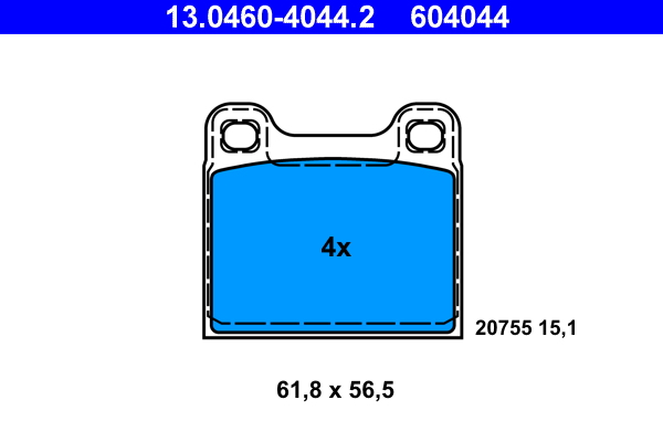 Brake Pad Set, disc brake (Rear axle)  Art. 13046040442