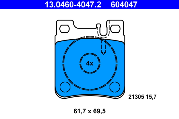 Brake Pad Set, disc brake (Rear axle)  Art. 13046040472