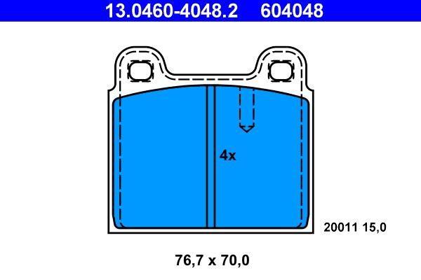 Brake Pad Set, disc brake (Front axle)  Art. 13046040482