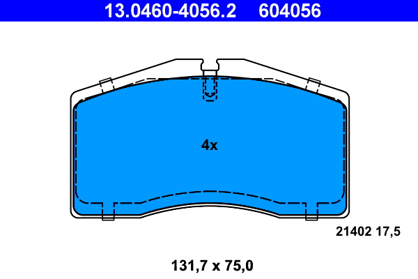 Brake Pad Set, disc brake (Front axle)  Art. 13046040562