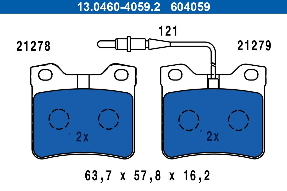 Brake Pad Set, disc brake (Rear axle)  Art. 13046040592