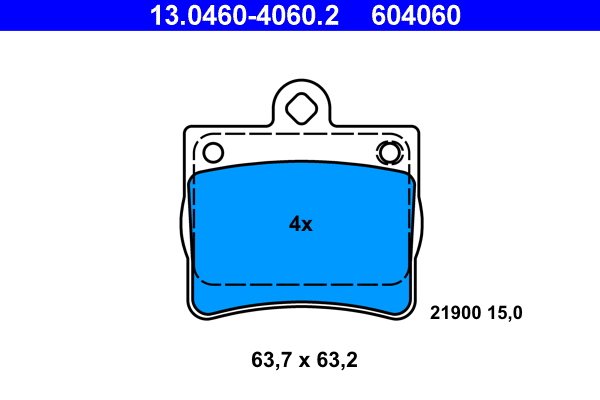 Brake Pad Set, disc brake (Rear axle)  Art. 13046040602