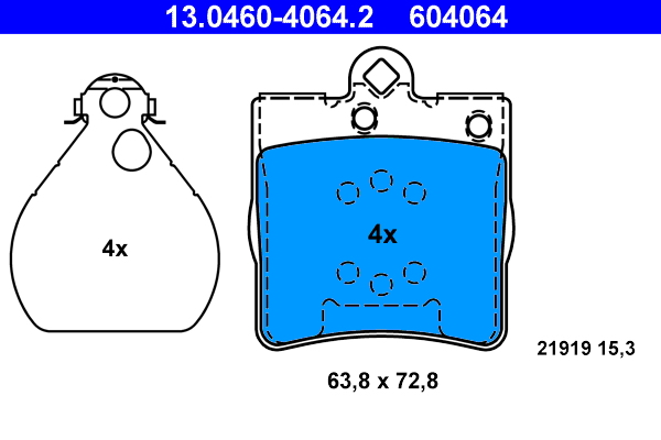 Brake Pad Set, disc brake (Rear axle)  Art. 13046040642