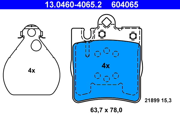 Brake Pad Set, disc brake (Rear axle)  Art. 13046040652