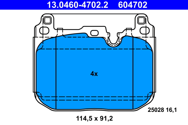 Brake Pad Set, disc brake  Art. 13046047022