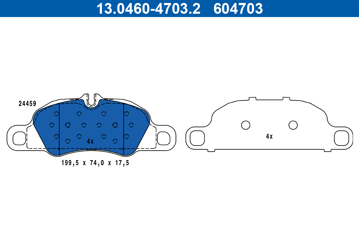 Brake Pad Set, disc brake  Art. 13046047032