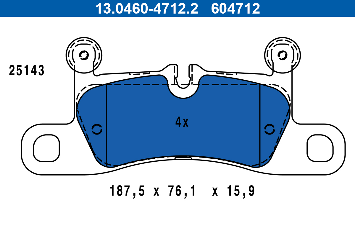 Brake Pad Set, disc brake  Art. 13046047122