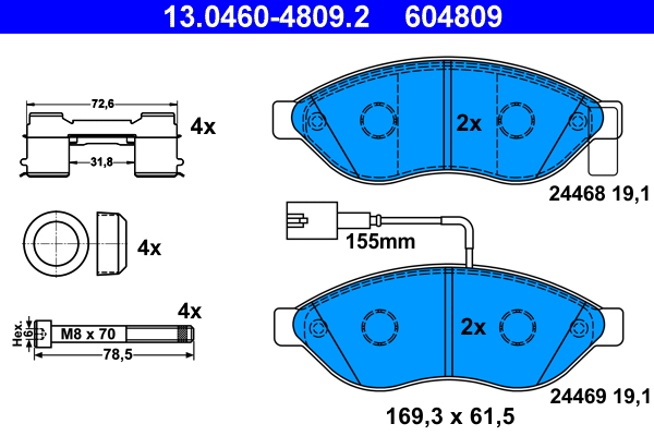 Brake Pad Set, disc brake (Front axle)  Art. 13046048092