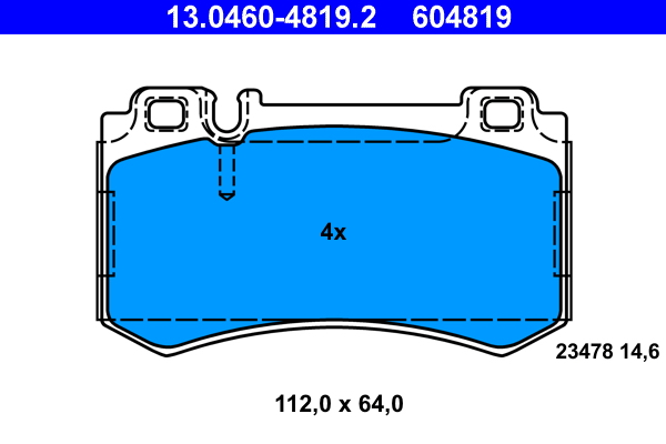 Brake Pad Set, disc brake (Rear axle)  Art. 13046048192