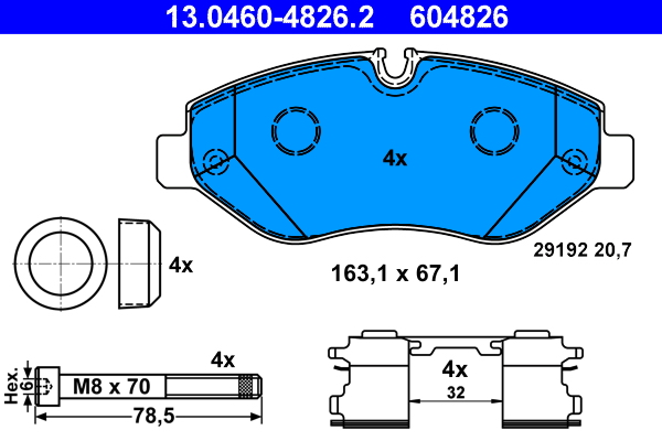 Brake Pad Set, disc brake (Front axle)  Art. 13046048262