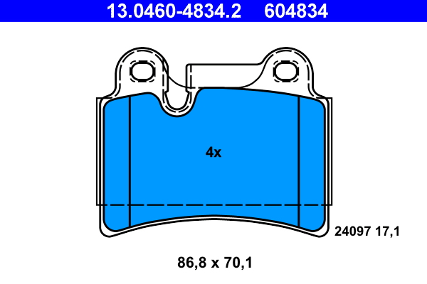 Brake Pad Set, disc brake (Rear axle)  Art. 13046048342