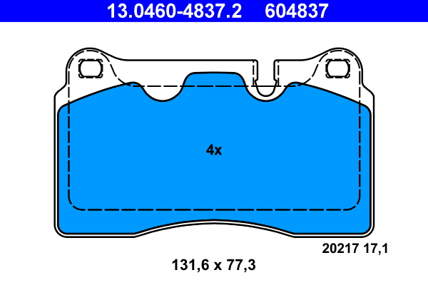 Brake Pad Set, disc brake (Front axle)  Art. 13046048372