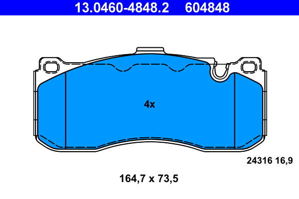 Brake Pad Set, disc brake (Front axle)  Art. 13046048482