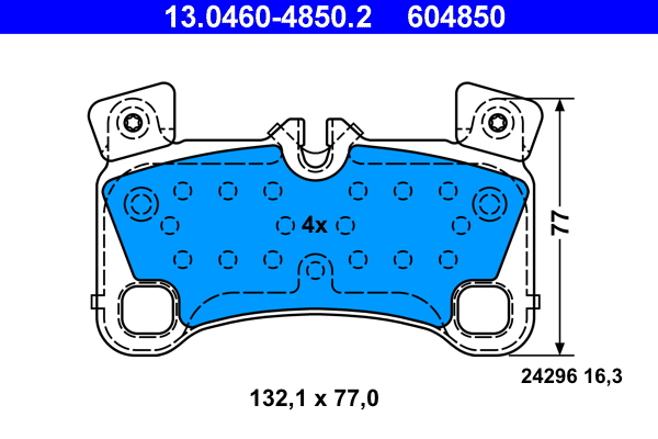 Brake Pad Set, disc brake (Rear axle)  Art. 13046048502