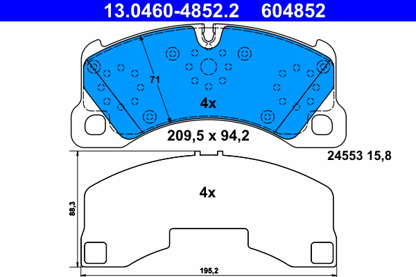 Brake Pad Set, disc brake (Front axle)  Art. 13046048522