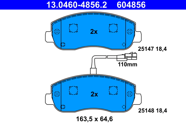 Brake Pad Set, disc brake (Front axle)  Art. 13046048562