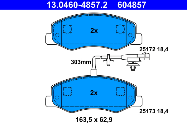 Brake Pad Set, disc brake (Rear axle)  Art. 13046048572