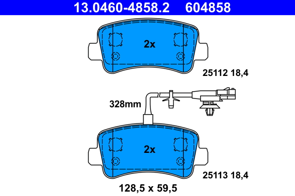 Brake Pad Set, disc brake (Rear axle)  Art. 13046048582