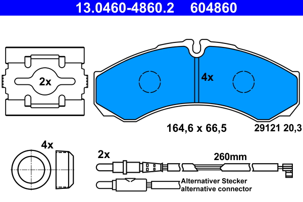 Brake Pad Set, disc brake (Front axle)  Art. 13046048602