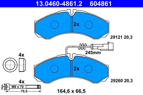 Brake Pad Set, disc brake (Front axle)  Art. 13046048612