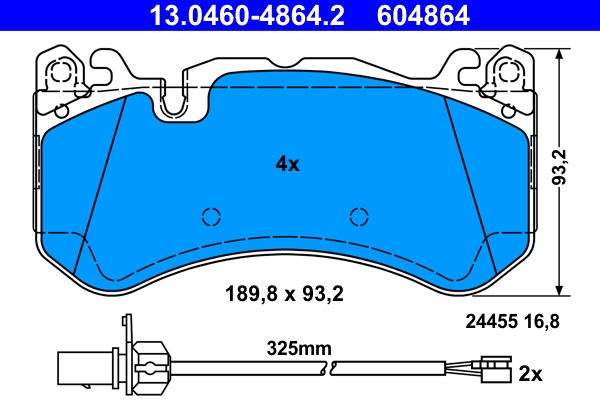 Brake Pad Set, disc brake (Front axle)  Art. 13046048642