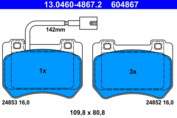 Brake Pad Set, disc brake (Front axle)  Art. 13046048672