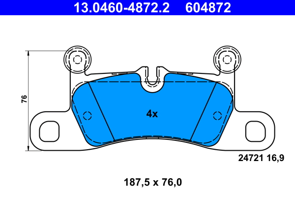 Brake Pad Set, disc brake (Rear axle)  Art. 13046048722