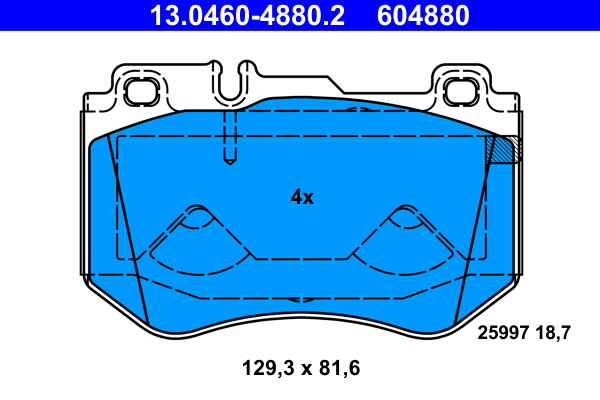 Brake Pad Set, disc brake (Front axle)  Art. 13046048802