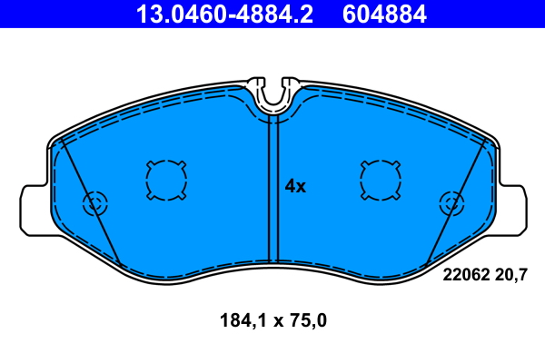 Brake Pad Set, disc brake (Front axle)  Art. 13046048842