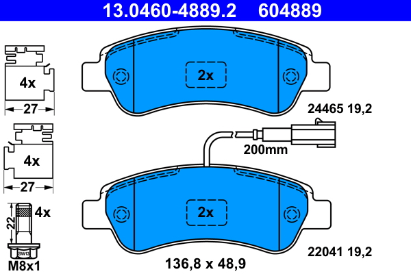 Brake Pad Set, disc brake (Rear axle)  Art. 13046048892