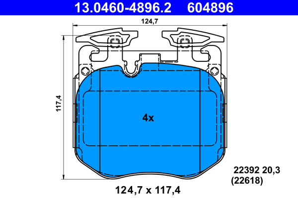 Brake Pad Set, disc brake (Rear axle)  Art. 13046048962