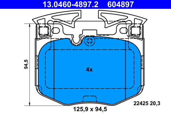 Brake Pad Set, disc brake (Front axle)  Art. 13046048972