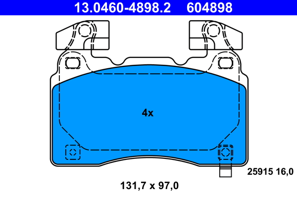 Brake Pad Set, disc brake  Art. 13046048982