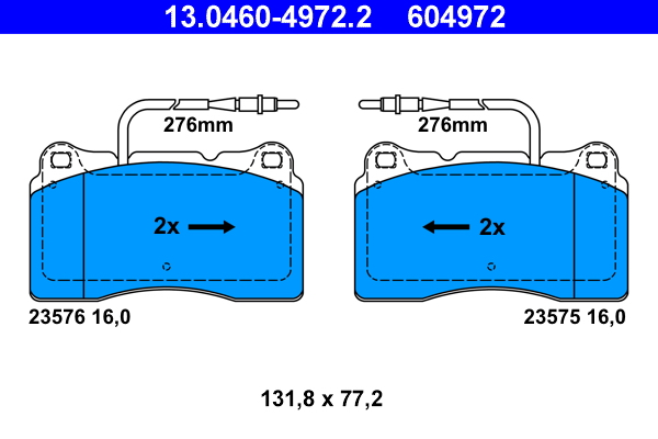 Brake Pad Set, disc brake (Front axle)  Art. 13046049722