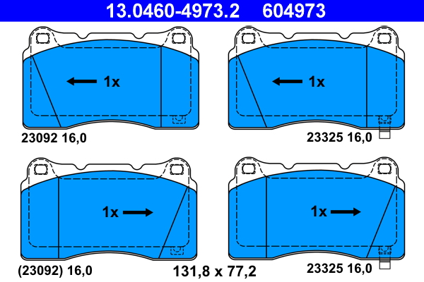 Brake Pad Set, disc brake (Front axle)  Art. 13046049732