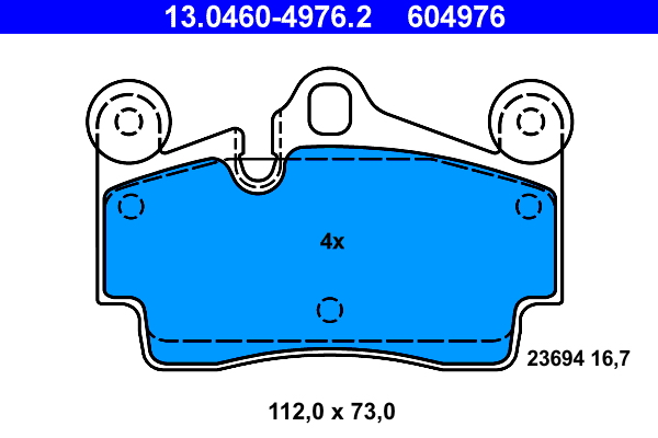 Brake Pad Set, disc brake (Rear axle)  Art. 13046049762