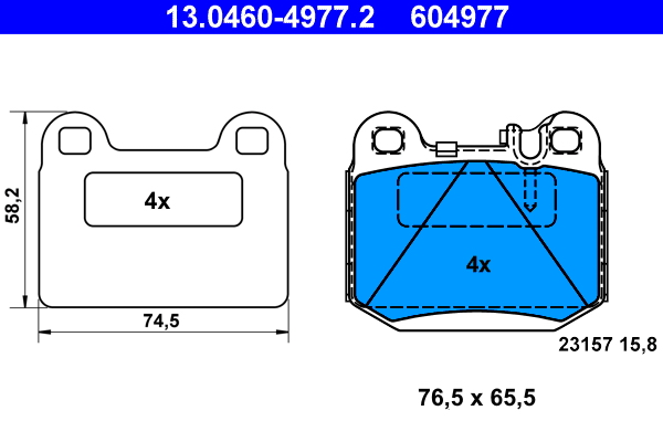 Brake Pad Set, disc brake (Rear axle)  Art. 13046049772